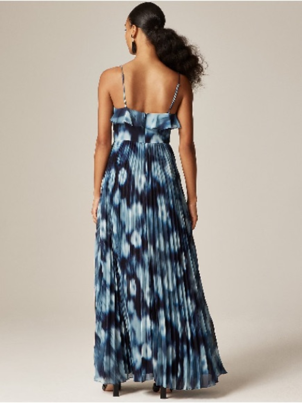 J.Crew Collection chiffon ruffle dress in blurry floral print CO422 - Picture 3 of 14